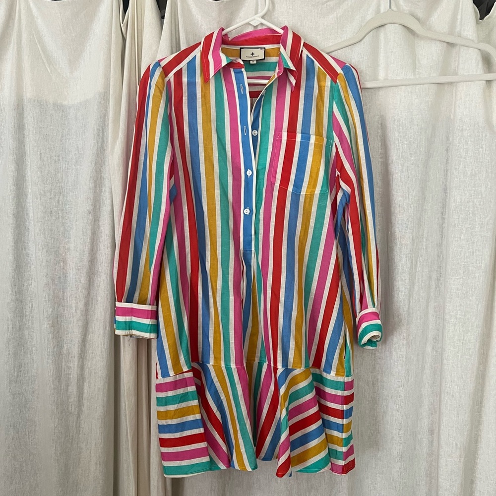 Tuckernuck Rainbow Callahan Shirt Dress